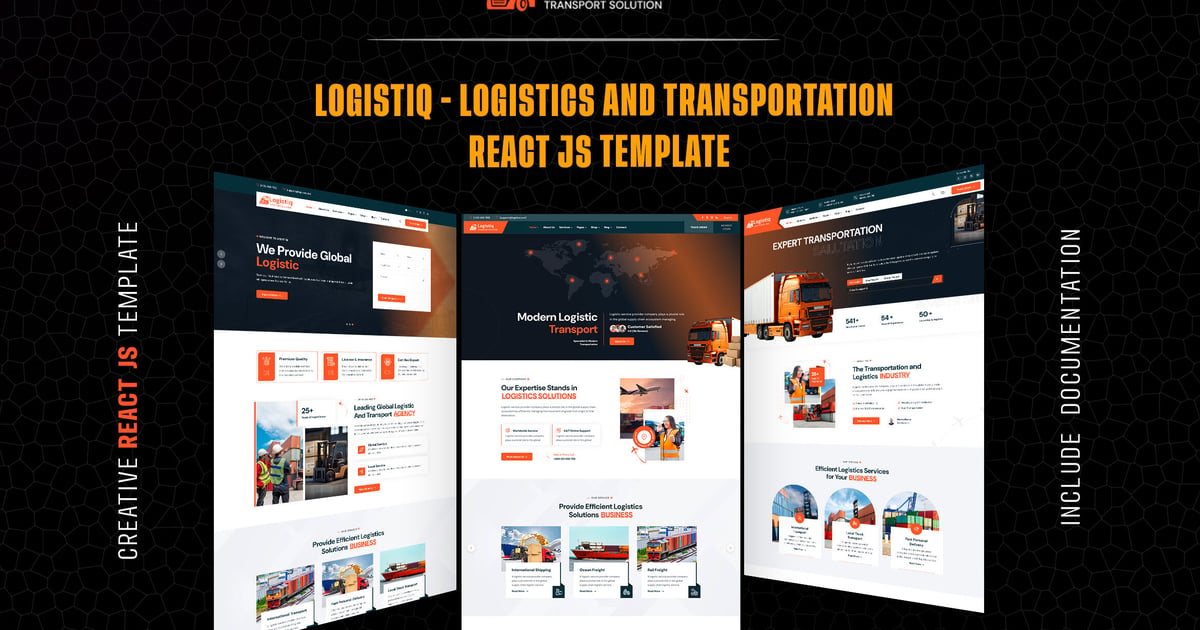Logistiq – 物流运输 React 模板