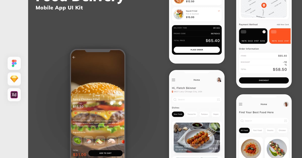 食品配送移动应用 UI 套件