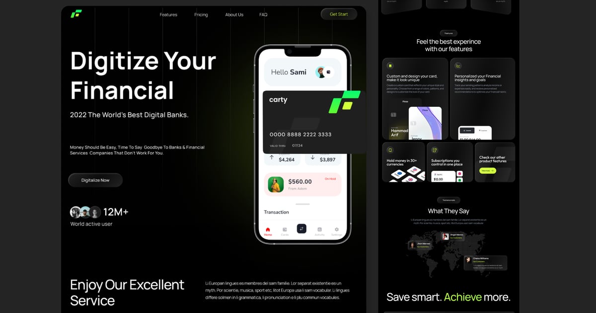 Carty – 数字金融应用网站