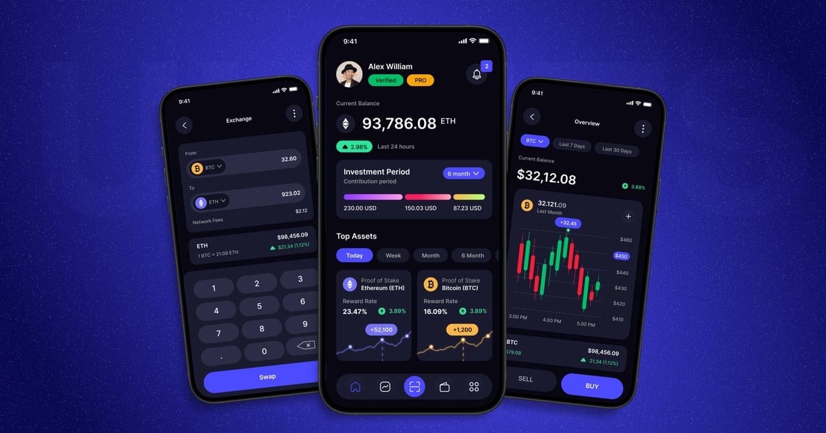 加密货币 – 移动应用 UI 套件