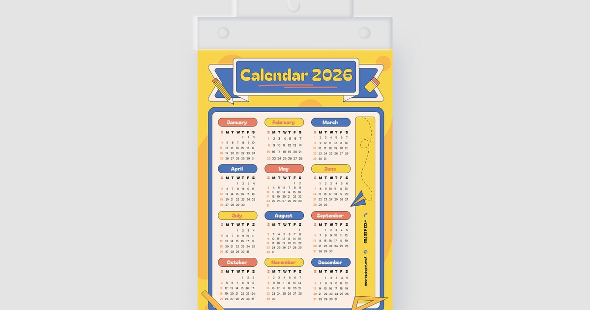 2026年学校版日历
