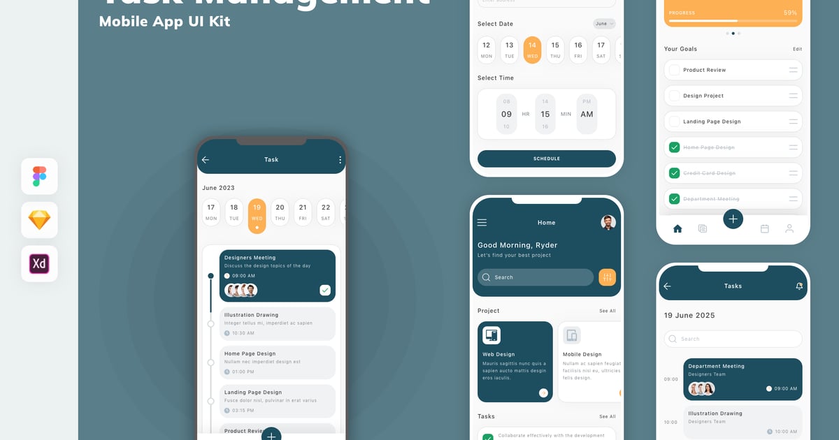 任务管理移动应用 UI 套件
