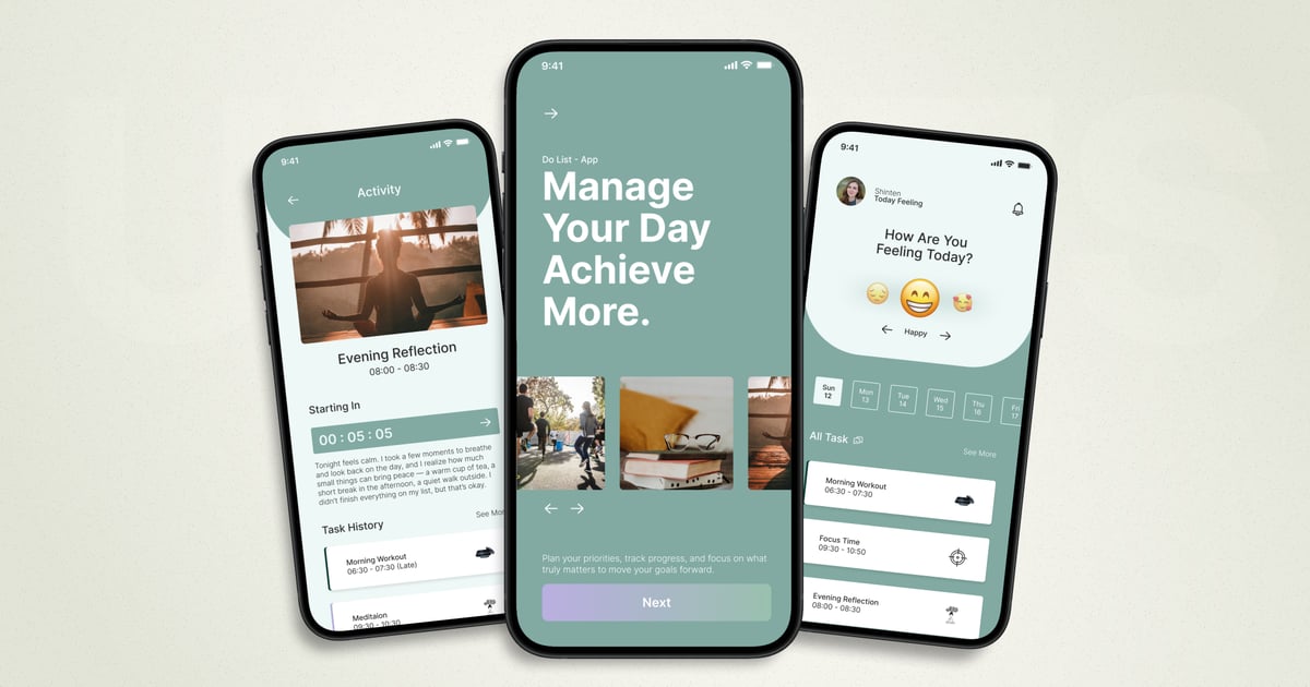 待办事项活动 – 移动应用 UI 套件