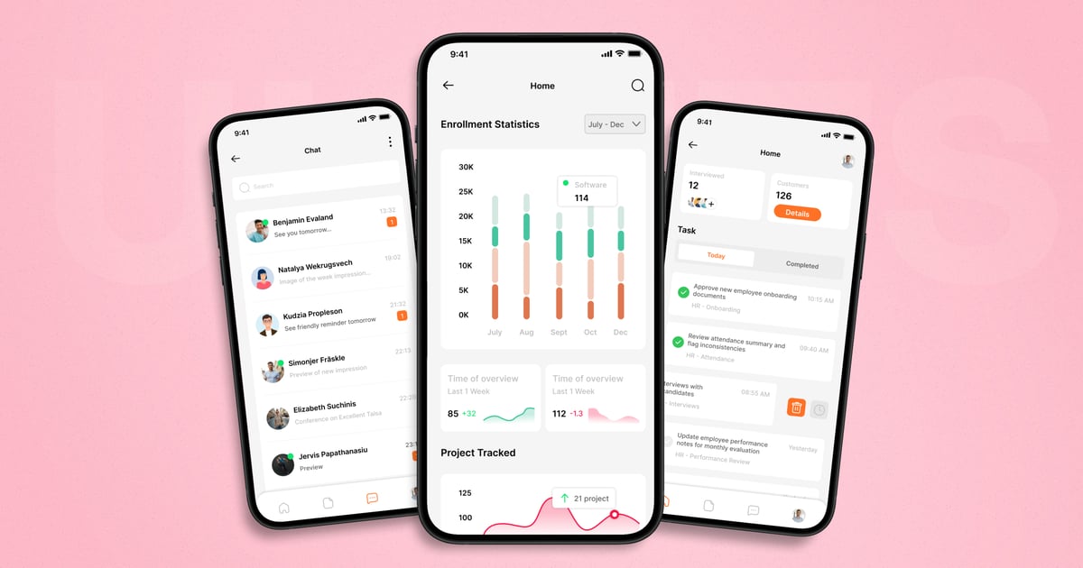 人力资源管理 – 移动应用 UI 套件