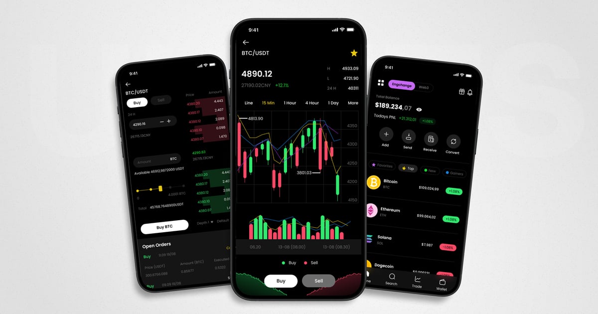 加密货币 – 移动应用 UI 套件