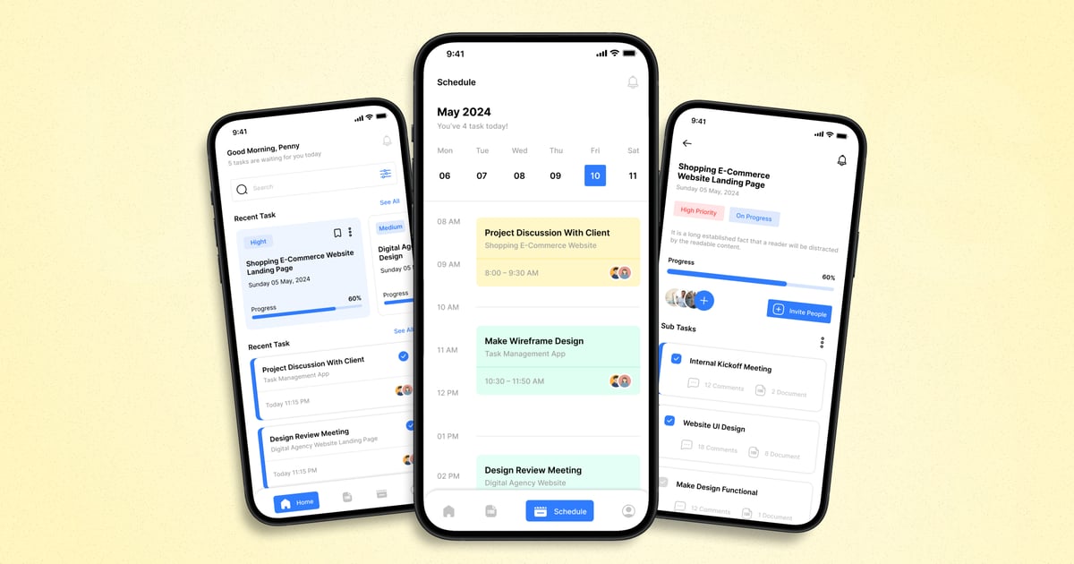 税务管理 – 移动应用 UI 套件