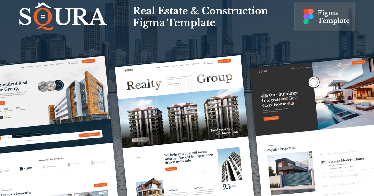 Squara – 建筑施工与房地产 Figma