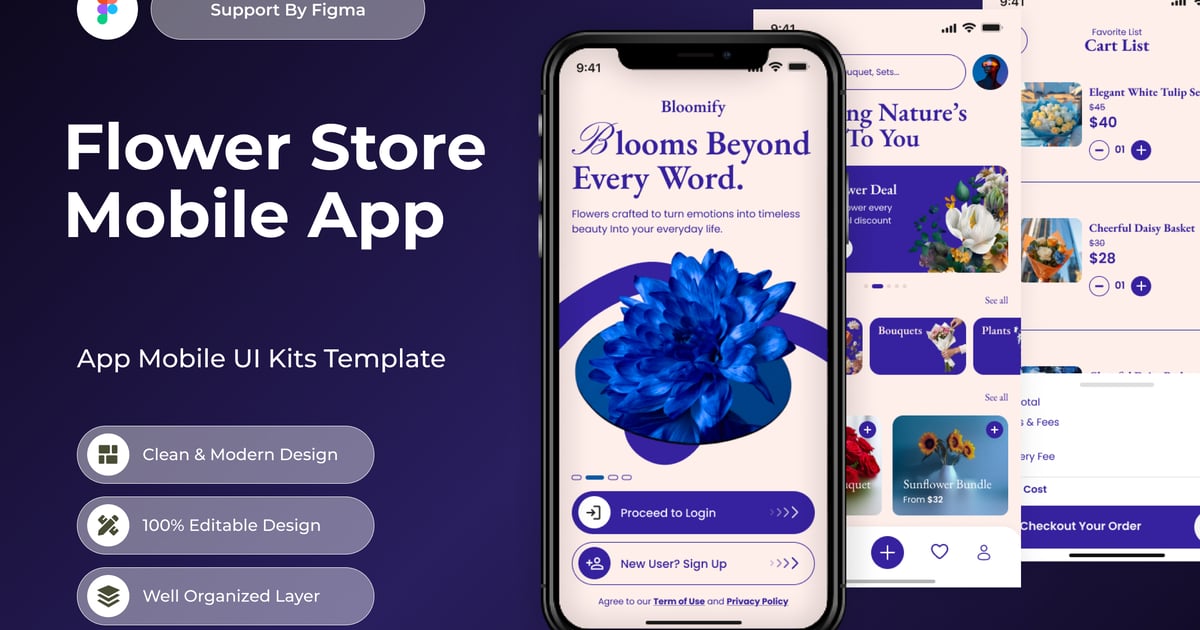 Bloomify – 花卉商店移动应用