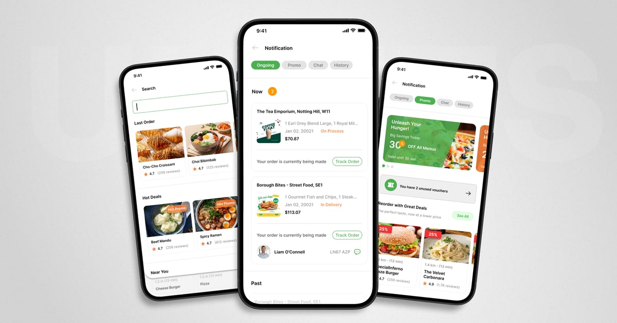 食品配送 – 移动应用 UI 套件