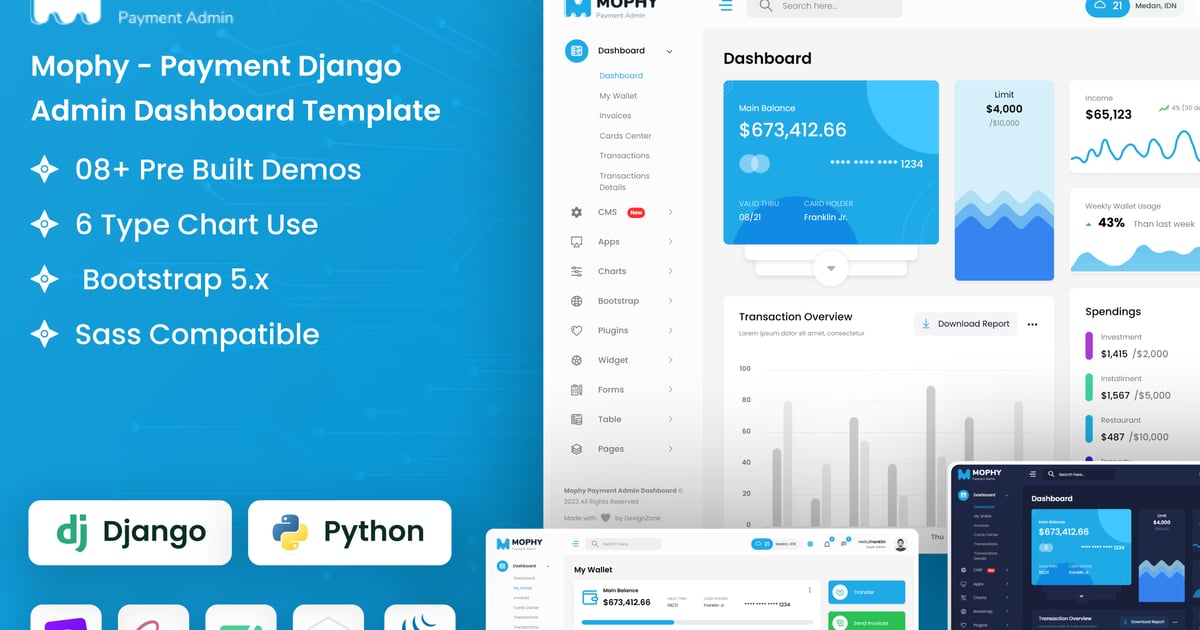 Mophy – 支付 Django 管理后台模板