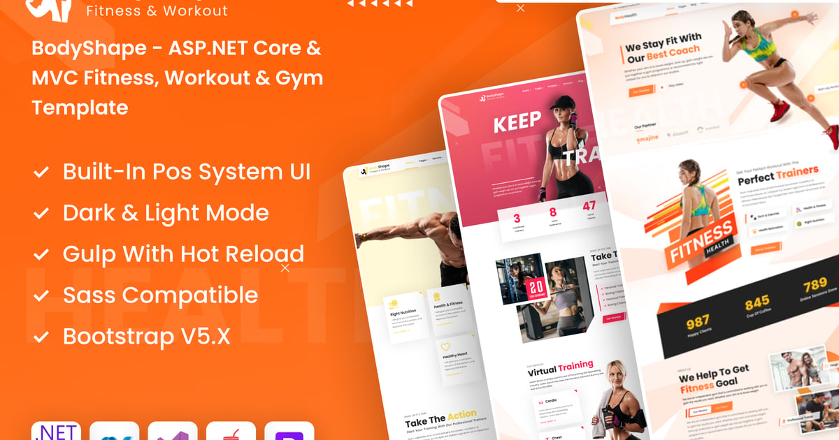 BodyShape – ASP.NET Core & MVC 健身、锻炼