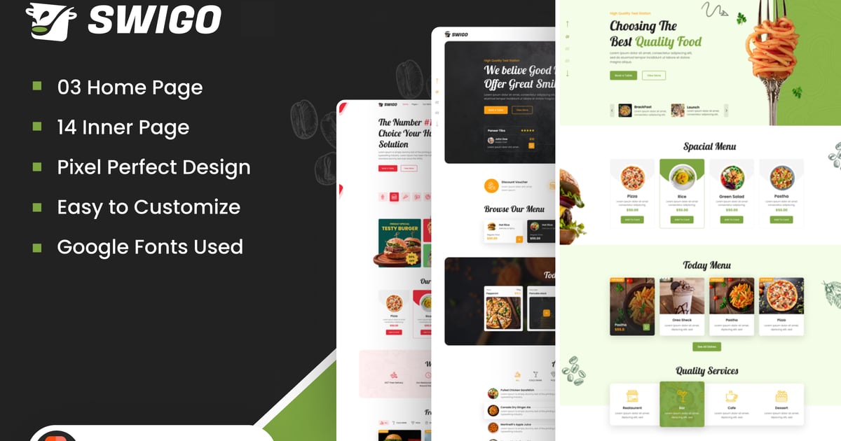 Swigo – 咖啡快餐店 Figma