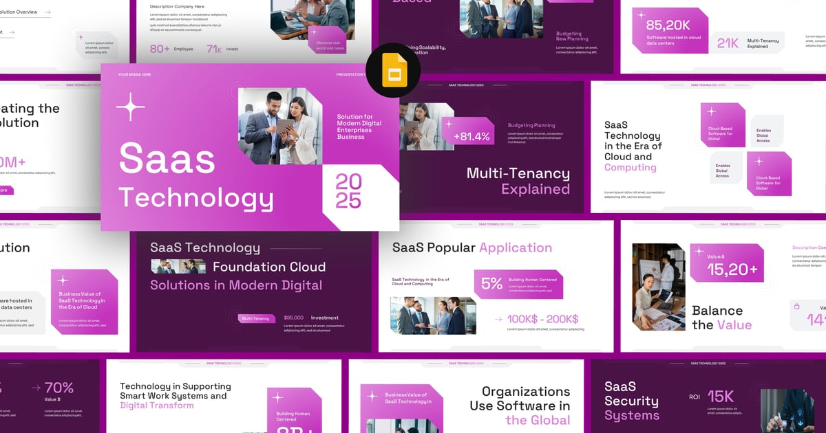 SaaS 技术 Google 幻灯片