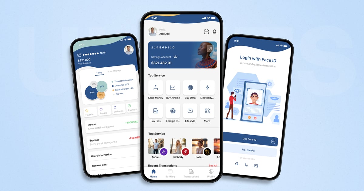 移动银行 – 移动应用 UI 套件