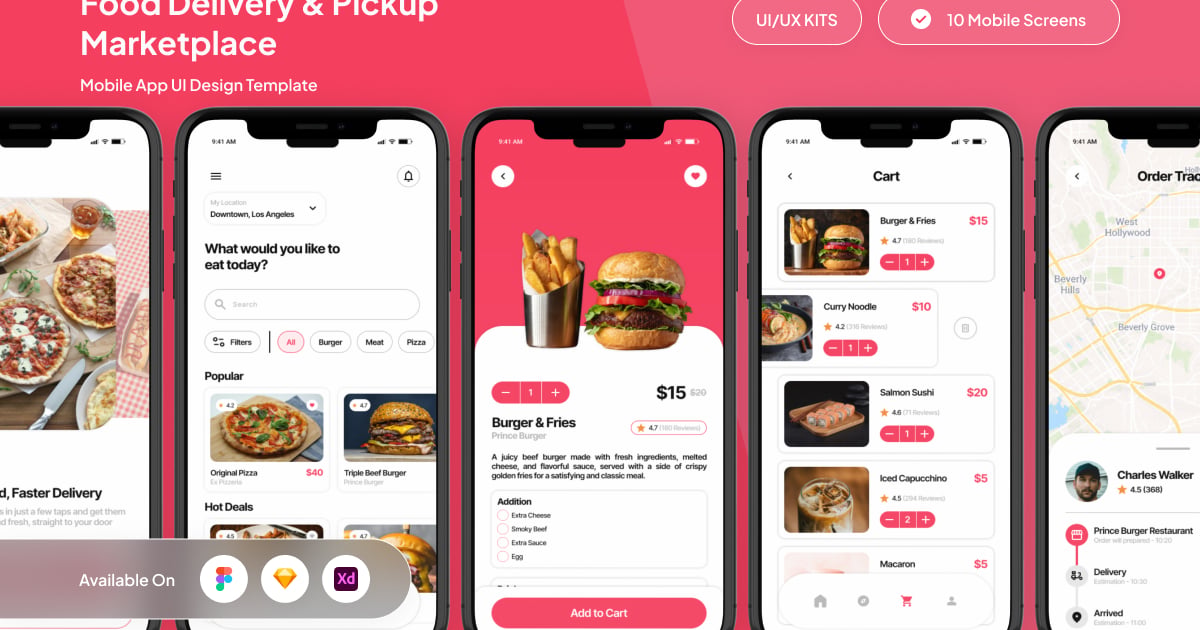 Eateria – 食品配送和自取市场应用
