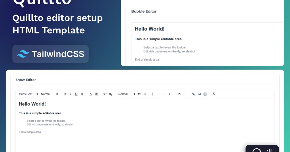 Quilljs 编辑器设置 HTML 模板 – Quillto
