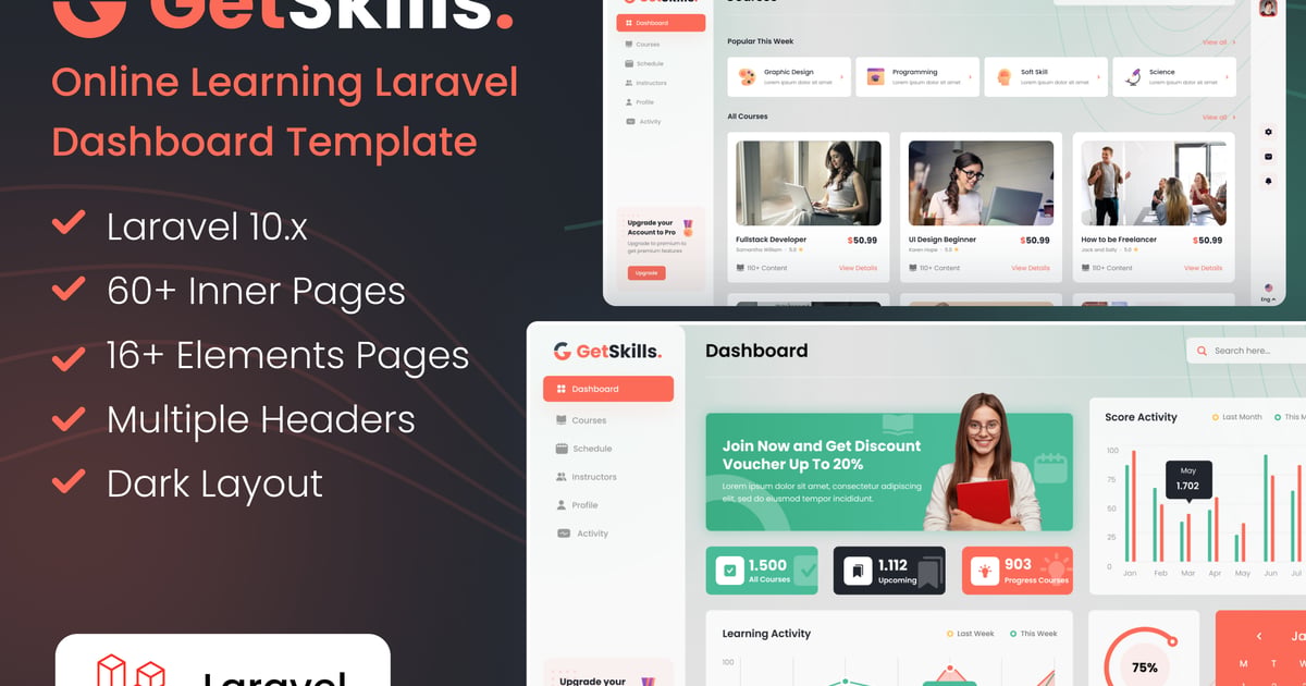 GetSkills | 在线学习 Laravel 管理模板