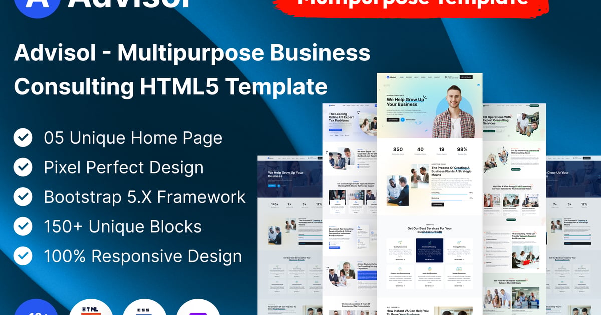 Advisol – 多用途商业咨询 HTML Te
