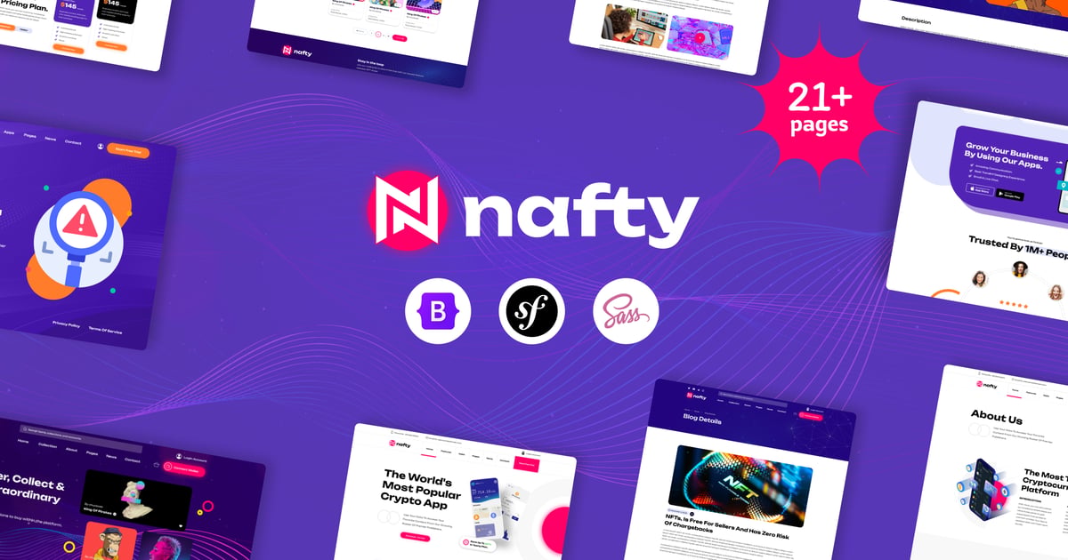 Nafty – 加密货币和 NFT Symfony 模板