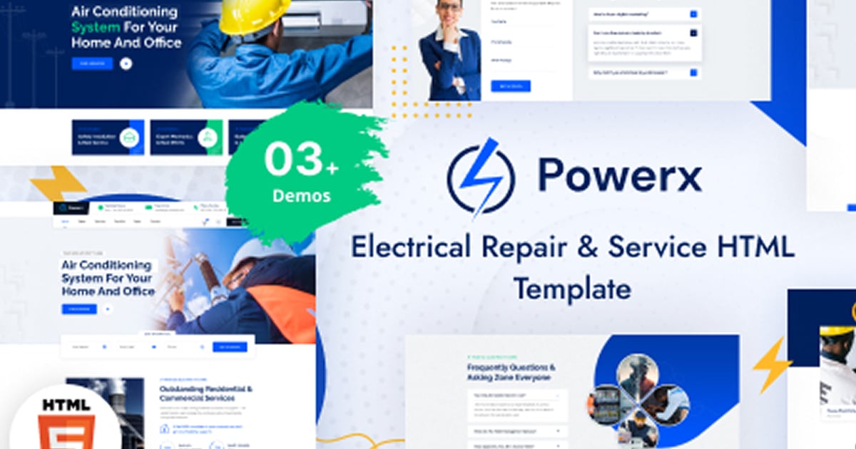 Powerx - 电气维修与服务 HTML 模板