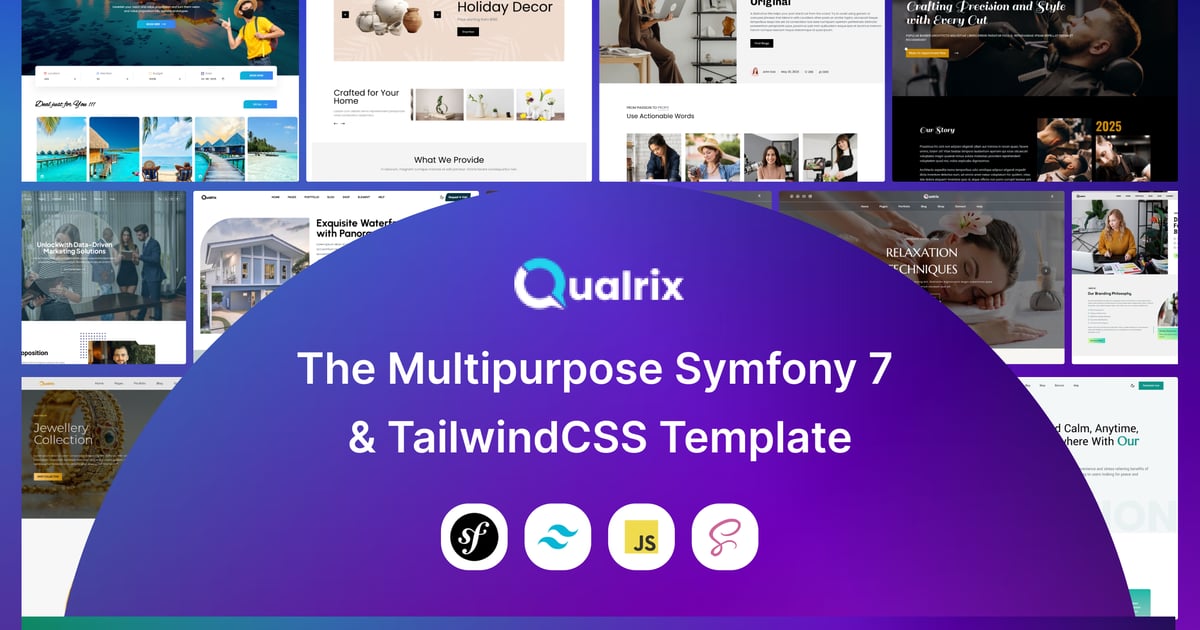 Qualrix – 多用途 Symfony 7 模板