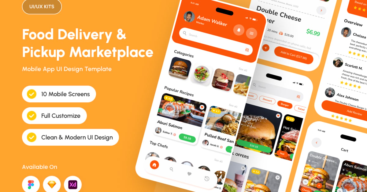 FoodieGo – 食品配送和自取平台应用