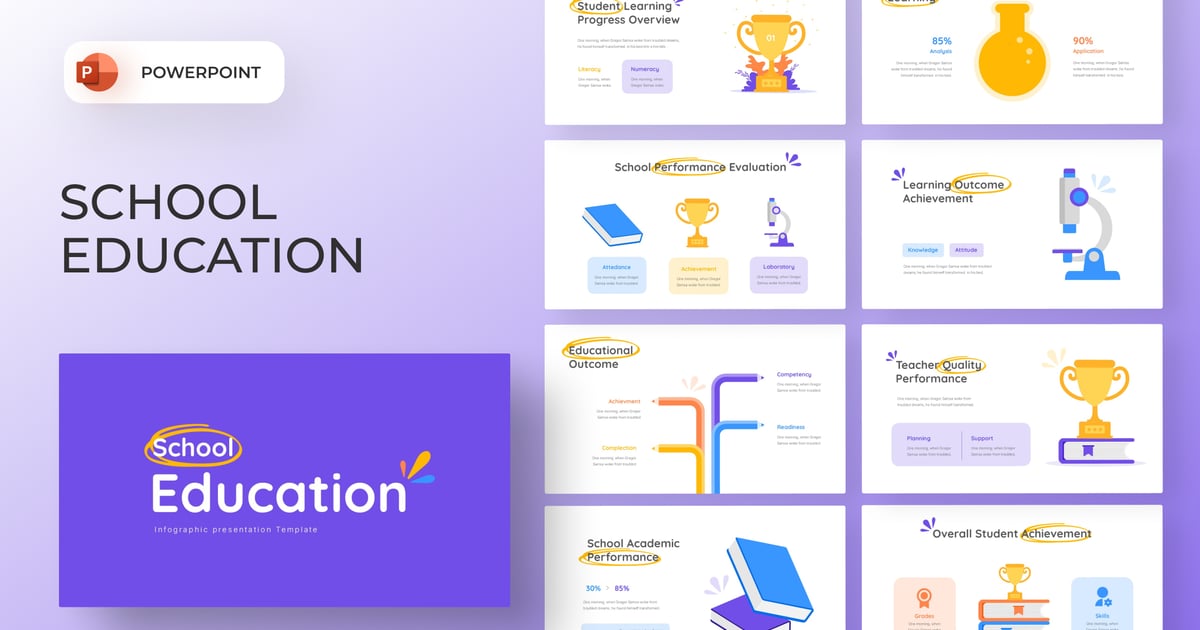 教育信息图表 PowerPoint