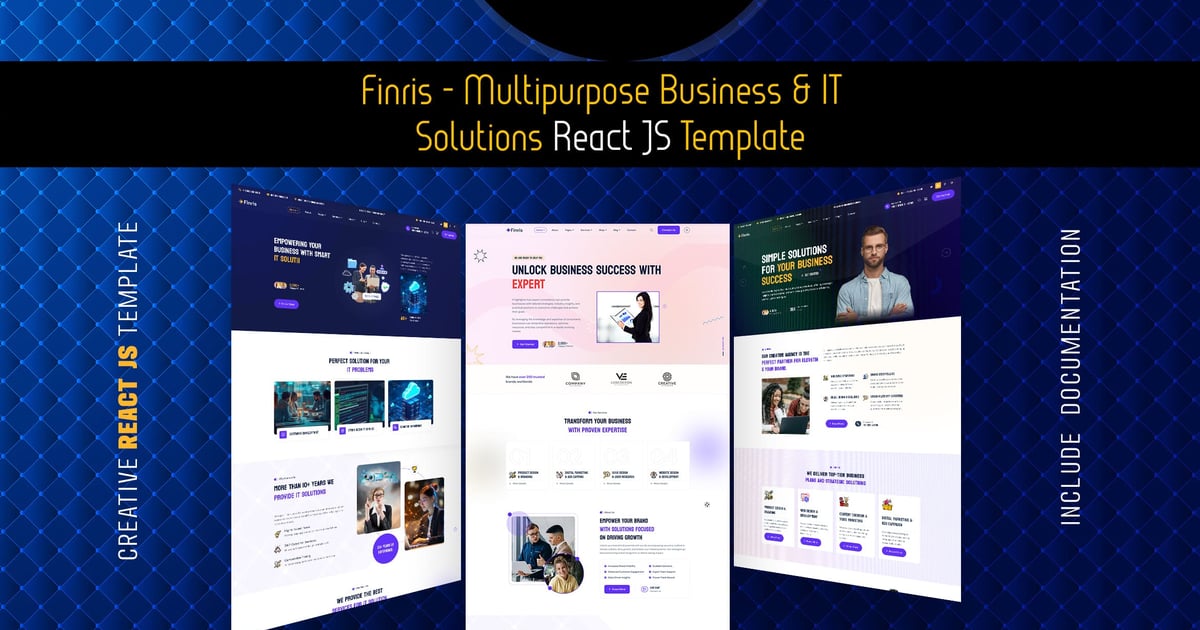 Finris – 商业与 IT 解决方案 React JS 模板