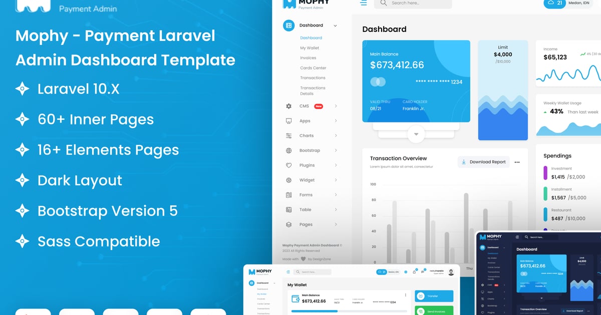 Laravel支付管理后台模板