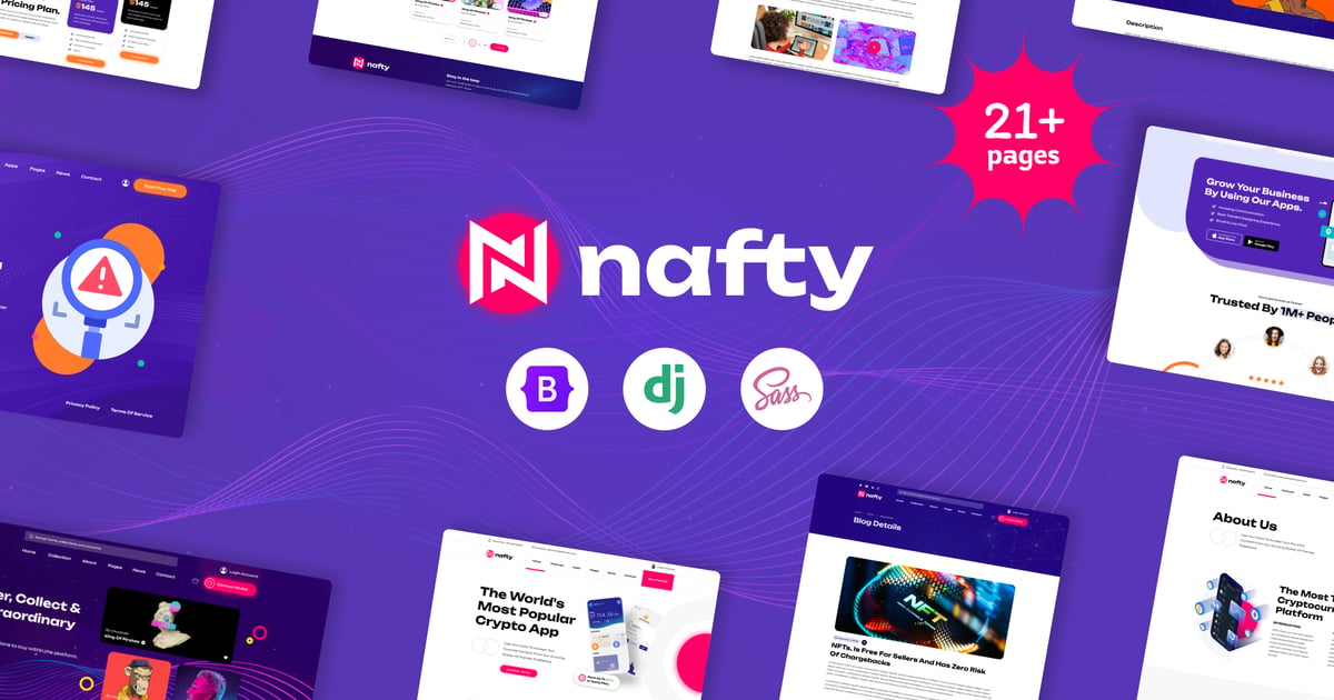 Nafty – 加密货币和 NFT Django 模板