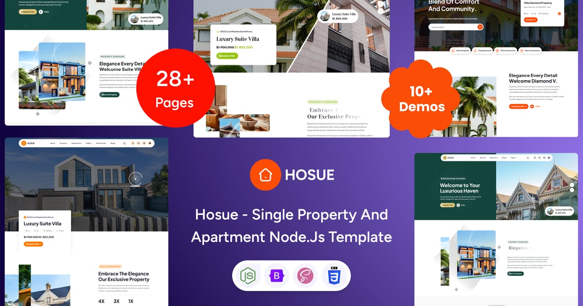 房屋 – Node.js 单户公寓模板