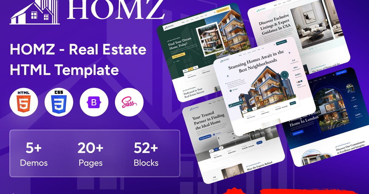 Homz – 房地产 HTML 模板