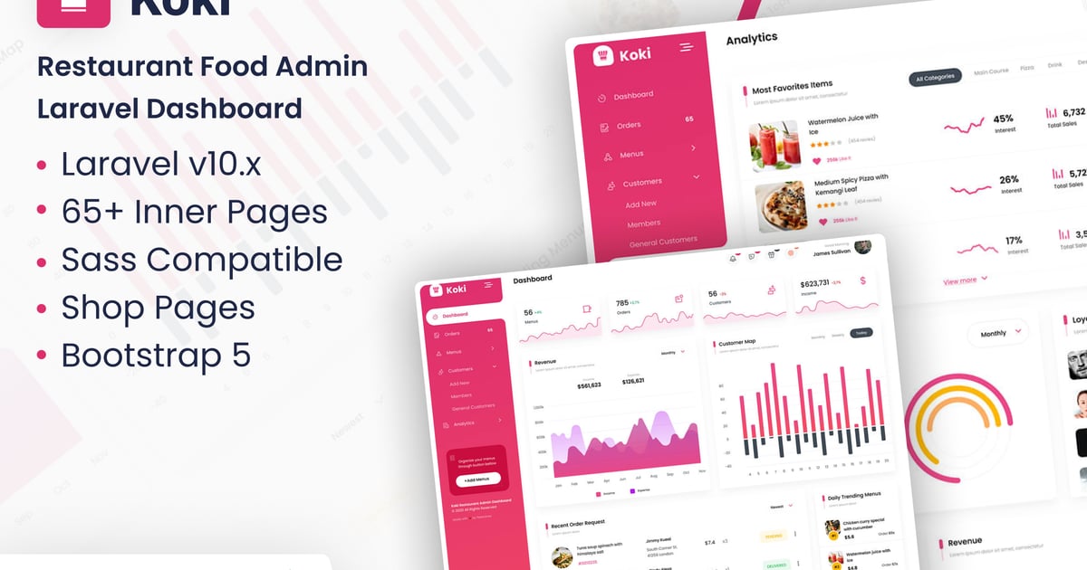Koki – 餐厅食品 Laravel 管理后台