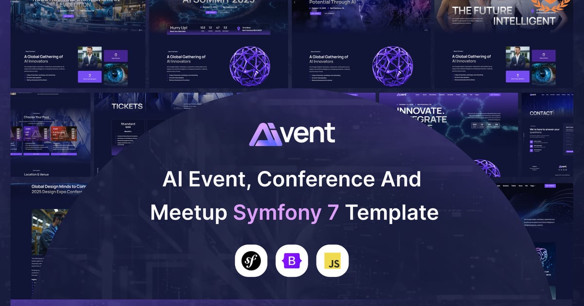 Aivent – AI 活动、会议 Symfony 模板