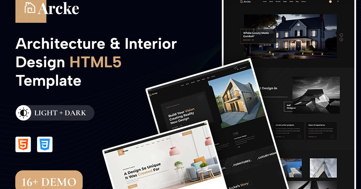 建筑与室内设计 HTML5 模板