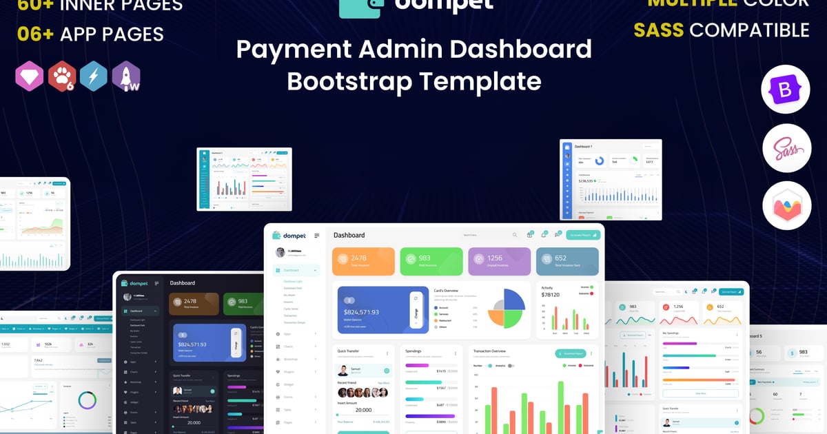 支付管理后台 Bootstrap 模板