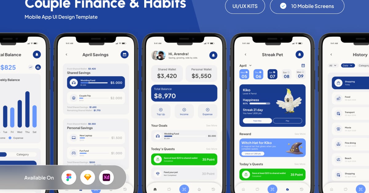 Petypay – 共享金融应用用户界面