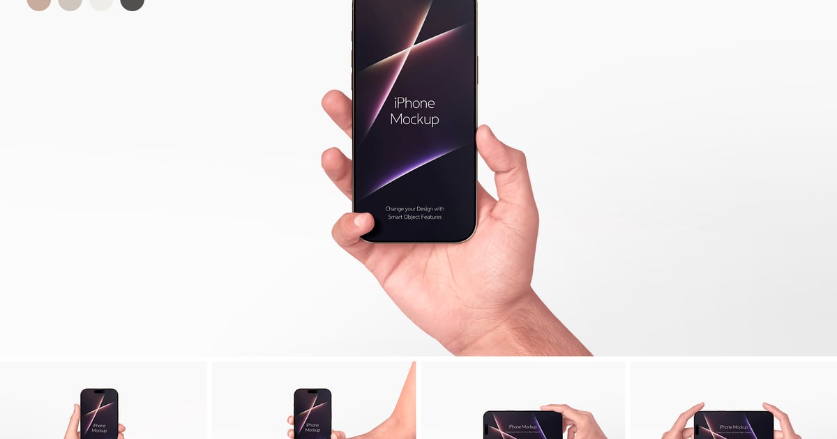 适用于 iPhone 16 的高质量逼真手机模型