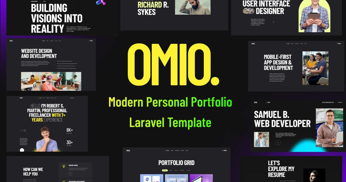 Omio – 现代个人作品集 Laravel 模板