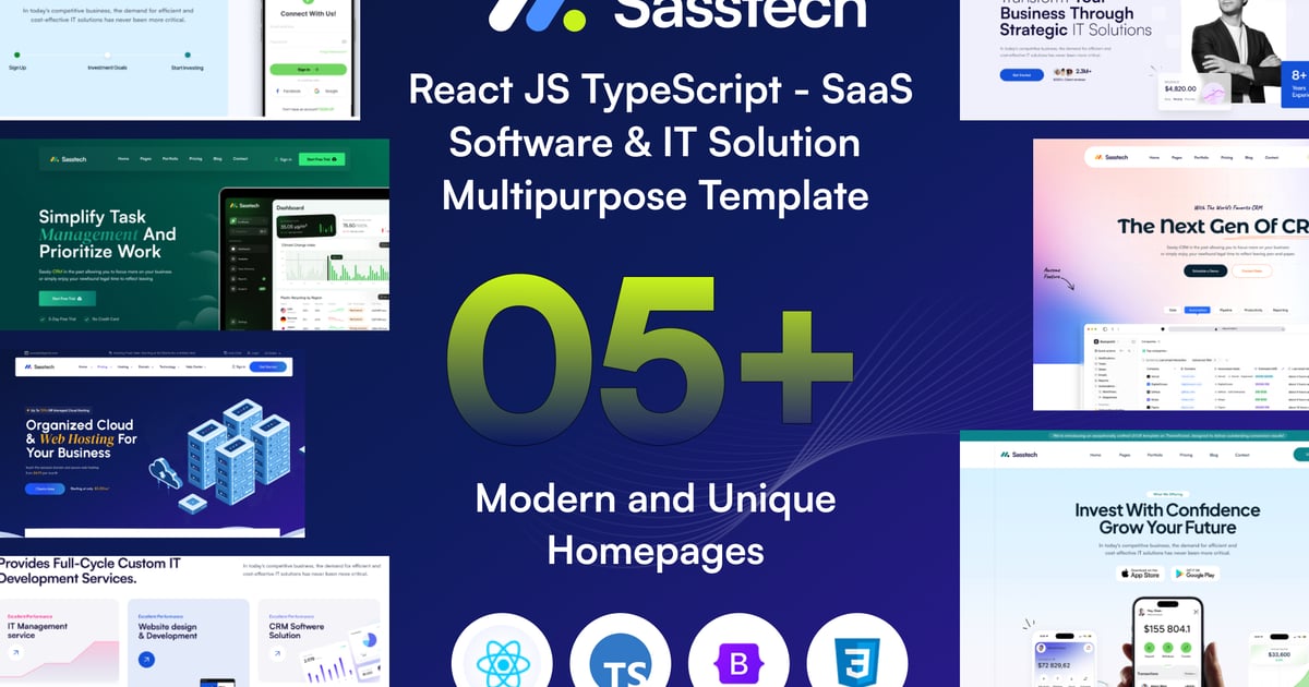 SassTech – React JS TypeScript – SaaS 软件
