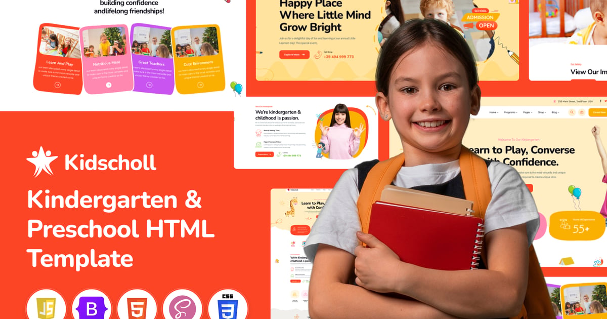 Kidscholl – 幼儿园和学前班 HTML 模板