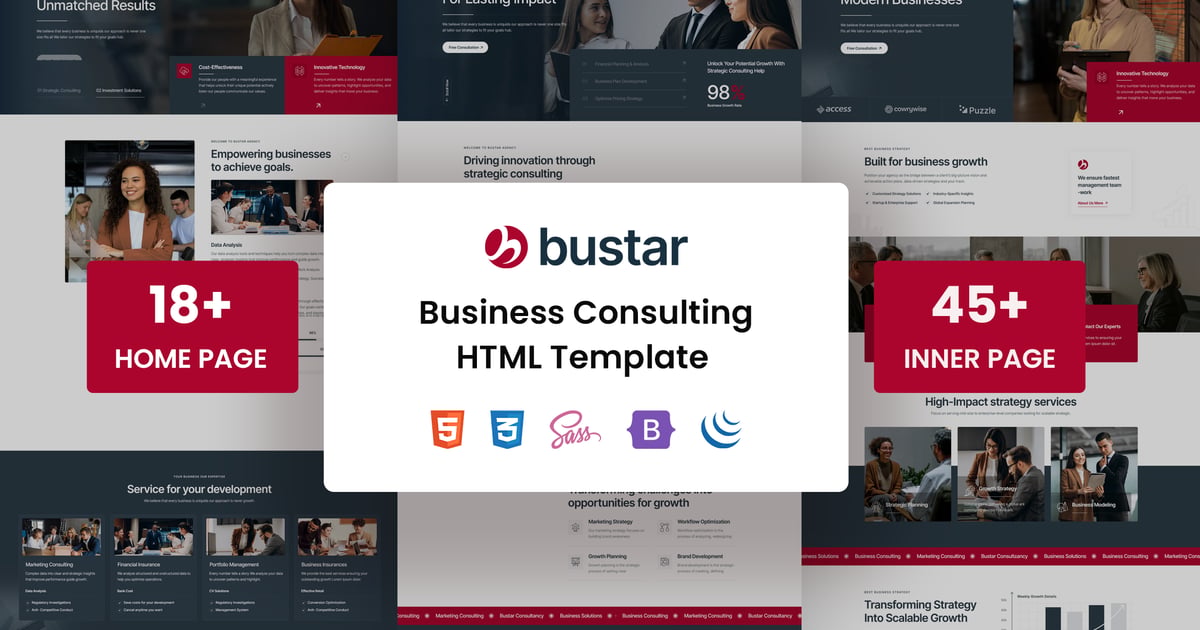 Bustar – 商业咨询 HTML 模板