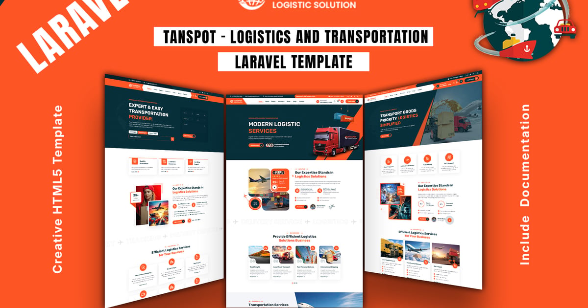 Tanspot – 物流 Laravel 模板
