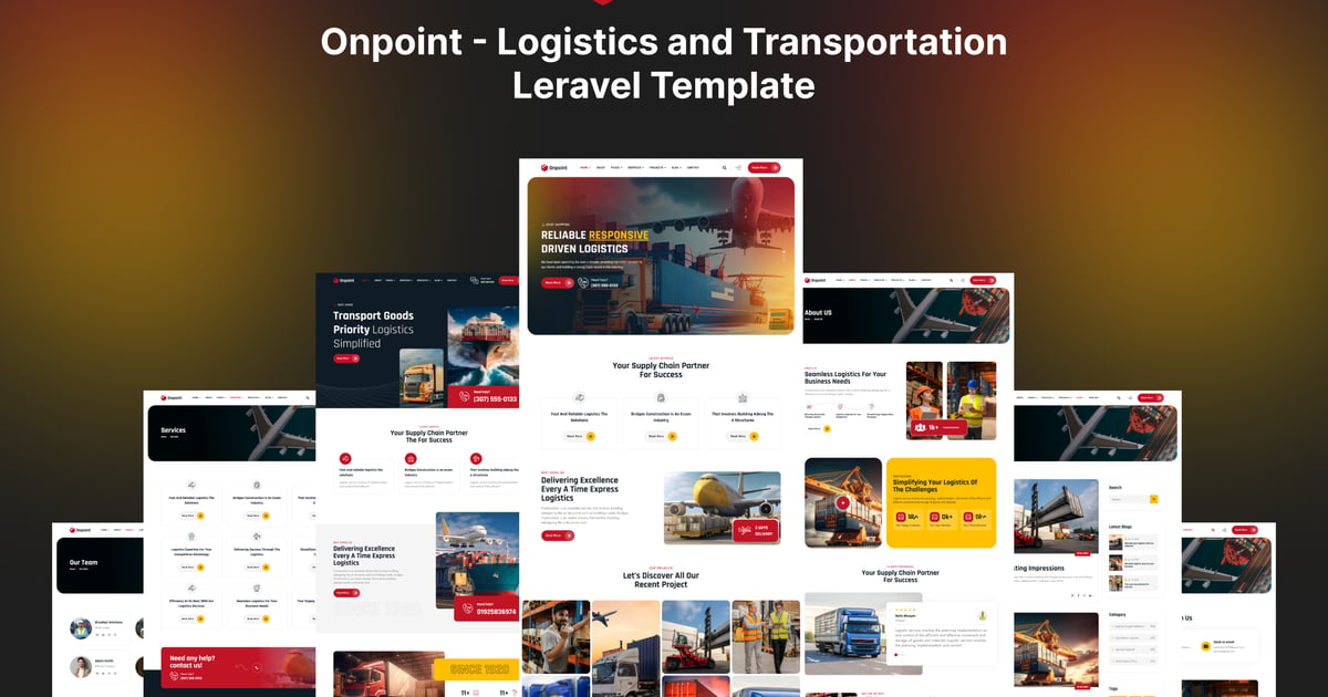 Onpoint – 物流和运输 Laravel 模板