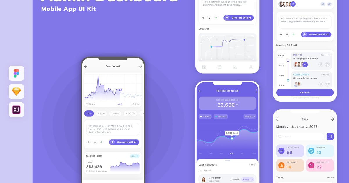 管理后台移动应用 UI 套件