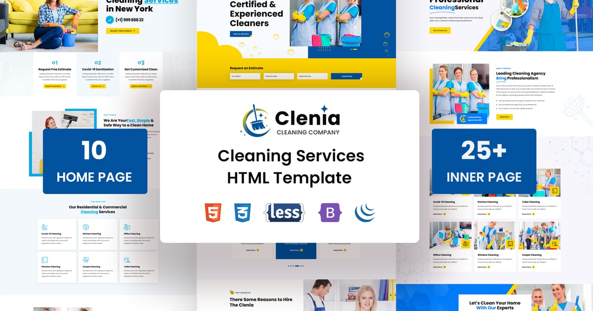 Clenia – 清洁服务 HTML 模板