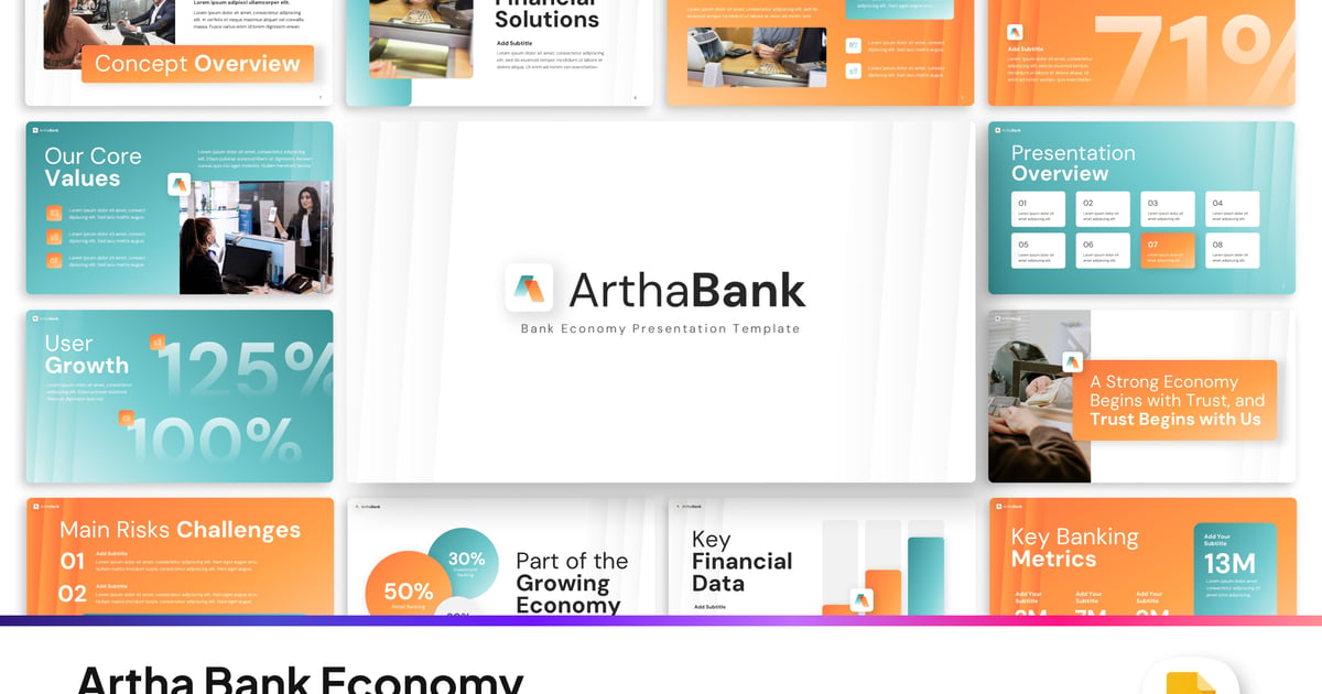 Artha 银行经济 Google 幻灯片