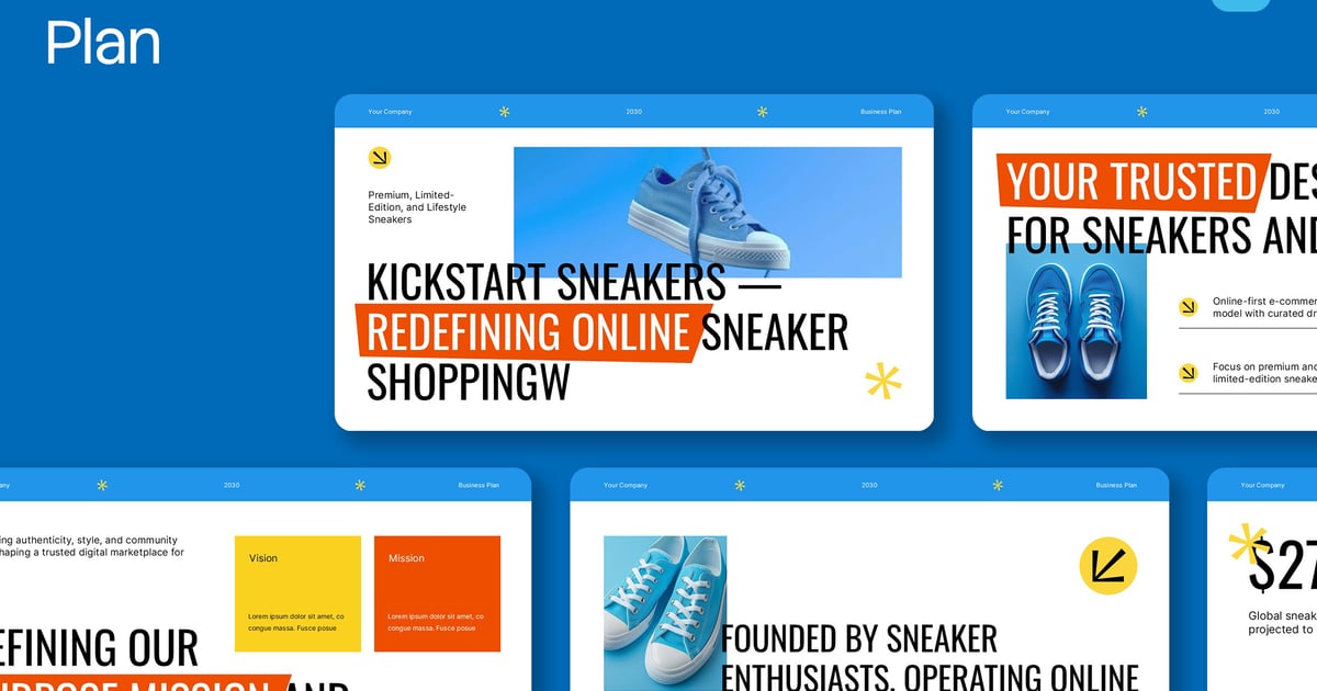 Blue Creative Sneakers 商业计划书 KEY 002