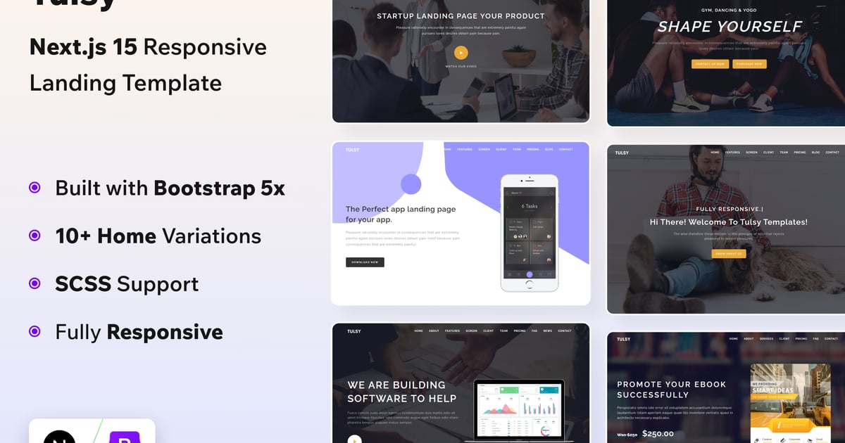 Tulsy – Next.js 15 着陆页模板