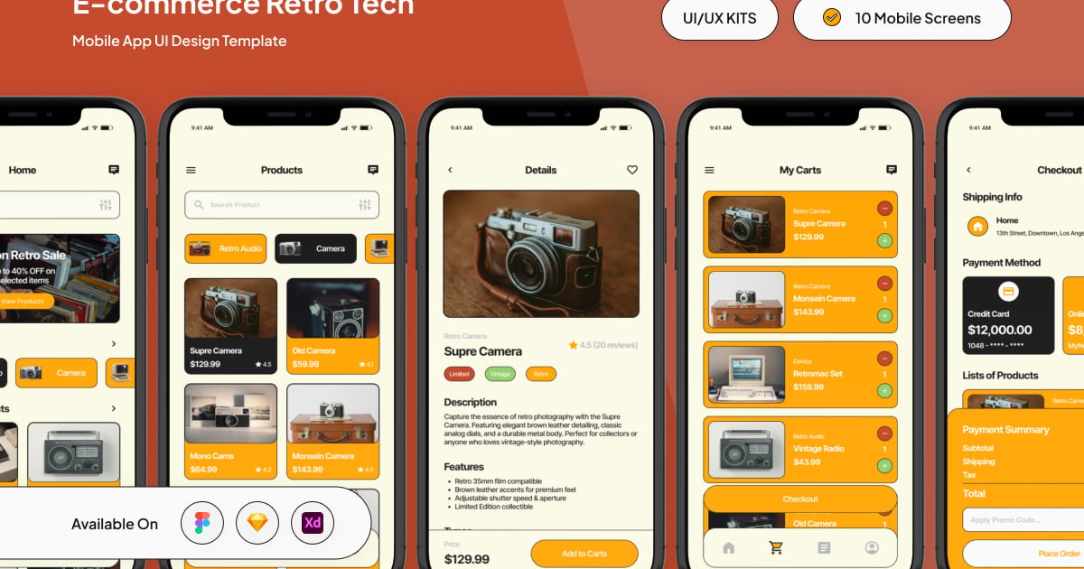 Retrome – 复古科技电子商务 UI 套件